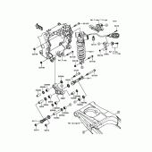 Схема узла: Подвеска/задний амортизатор для Kawasaki ZX1400 ZZR1400 ABS