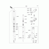 Схема узла: Вилка передней оси для Kawasaki ZR550 Zephyr