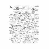Схема вузла: Облицювальні елементи для Kawasaki ZG1400 Concours 14