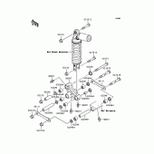 Схема узла: Задняя подвеска для Kawasaki ZX1200 Ninja ZX-12R