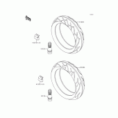 Схема вузла: Шини для Kawasaki ZX600 Ninja ZX-6