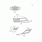 Схема вузла: Наклейки (Ебоні) для Kawasaki ZR400 ZRX-II