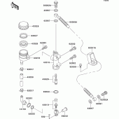 Схема вузла: Задній гальмівний циліндр Kawasaki ZX1100 GPZ1100
