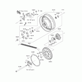 Схема вузла: Заднє колесо & Привідний ланцюг для Kawasaki VN1700 Vulcan 1700 Nomad
