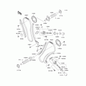 Схема узла: Распредвал & Цепь ГРМ & Натяжитель для Kawasaki VN1500 Vulcan 1500 Mean Streak