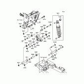 Схема узла: Подвеска/задний амортизатор для Kawasaki EX300 Ninja 300 ABS