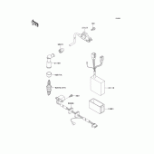 Схема узла: Катушка зажигания для Kawasaki KL650 KL650 Tengal
