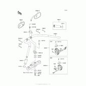 Схема узла: Руль & Пульт управления рулевой для Kawasaki VN1700 Vulcan 1700 Voyager