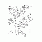 Схема вузла: Рама та батарейний відсік для Kawasaki ZX400 ZXR400R