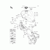 Схема вузла: Паливний бак для Kawasaki EX250 Ninja 250