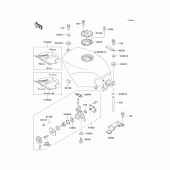 Схема узла: Топливный бак(ex250-h3/h4) для Kawasaki EX250 ZZR250