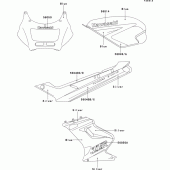 Схема вузла: Decals(blue/silver)(ex250-h1/h2) для Kawasaki EX250 ZZR250