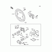 Схема узла: Задний тормоз для Kawasaki ZX1200 Ninja ZX-12R