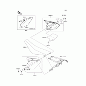 Схема узла: Side covers для Kawasaki KX250/ KX252 KX250F