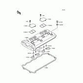Схема вузла: Клапанна кришка Kawasaki ZR1100 ZRX1100-II