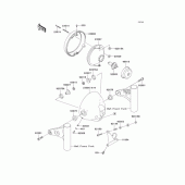 Схема узла: Фара для Kawasaki BJ250 Estrella
