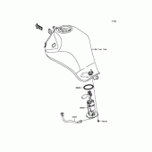 Схема вузла: Паливний насос для Kawasaki EX400 Ninja 400R ABS