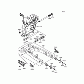Схема вузла: Задній важіль (маятник) для Kawasaki ZR800 Z800 ABS