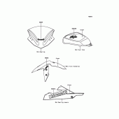 Схема вузла: Decals(Green) для Kawasaki EX300 Ninja 300 ABS
