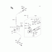Схема узла: Передний тормозной цилиндр для Kawasaki KLX140 KLX140L