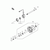 Схема узла: Ступица переднего колеса для Kawasaki KLX250 KLX250