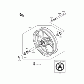Схема вузла: Ступиця переднього колеса для Kawasaki ER650 ER-6N ABS