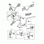 Схема узла: Руль для Kawasaki EL250 Eliminator 250SE