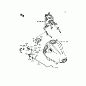 Схема вузла: Fuel Evaporative System для Kawasaki KLE300 Versys-X 300 ABS