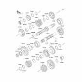 Схема узла: Трансмиссия для Kawasaki ER500 ER-5