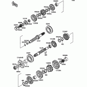 Схема узла: Трансмиссия для Kawasaki ZX750 ZXR750