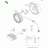 Схема узла: Генератор для Kawasaki EX250 ZZR250