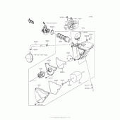 Схема узла: Воздушный фильтр для Kawasaki KLX140 KLX140