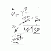 Схема вузла: Кермо & Пульт управління кермовим для Kawasaki KLX250 KLX250