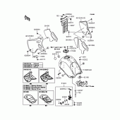 Схема узла: Топливный бак (A8F) для Kawasaki KL110 KSR