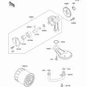 Схема узла: Масляный насос для Kawasaki EX500 EX500
