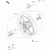 Схема вузла: Ступиця переднього колеса для Kawasaki ZX1000 Ninja ZX-10R
