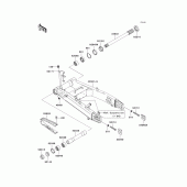 Схема вузла: Задній важіль (маятник) для Kawasaki ZR1000 Z1000