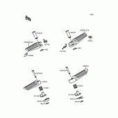 Схема узла: Подножки для Kawasaki ZX400 ZXR400