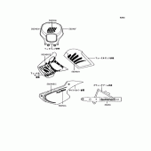 Схема узла: Наклейки (エボニ-) для Kawasaki KMX50 KSR-I
