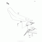 Схема узла: Сиденье для Kawasaki KLX140 KLX140G