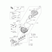 Схема вузла: Повітряний фільтр для Kawasaki ZX600 Ninja ZX-6R