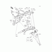 Схема вузла: Заднє крило для Kawasaki EX250 Ninja 250R