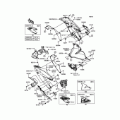 Схема вузла: Нижній обтічник для Kawasaki BX250 NINJA 250SL ABS