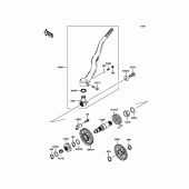Схема вузла: Kickstarter Mechanism для Kawasaki KLX450 KLX450R