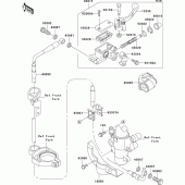 Схема узла: Передний тормозной цилиндр для Kawasaki KX85 KX85