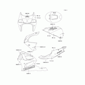 Схема вузла: Decals(green/white)(zx750-p2) для Kawasaki ZX750 Ninja ZX-7R