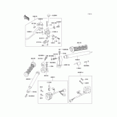 Схема вузла: Кермо & Пульт управління рульовим для Kawasaki EX500 GPZ500S