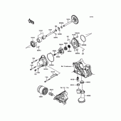 Схема вузла: Масляний насос Kawasaki ZR1000 Z1000 ABS