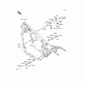 Схема вузла: Кріплення двигуна для Kawasaki VN1600 Vulcan 1600 Nomad
