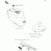 Схема вузла: Інформаційні наклейки для Kawasaki ZX600 Ninja ZX-6R